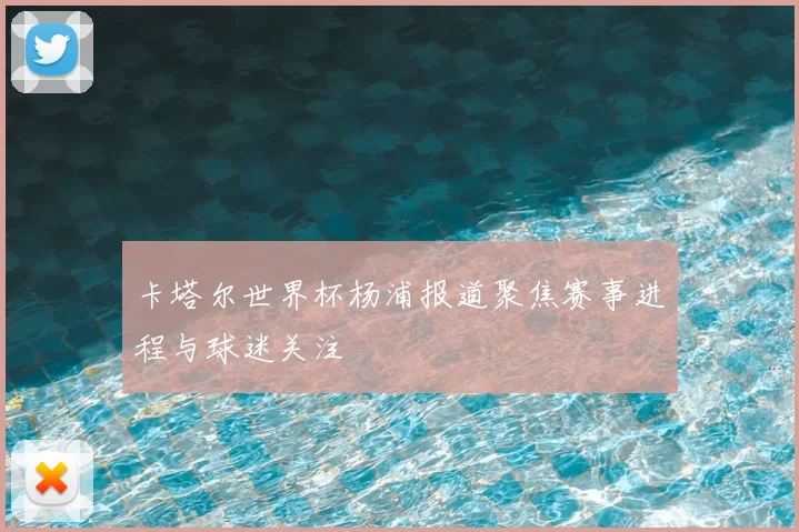 卡塔尔世界杯杨浦报道聚焦赛事进程与球迷关注